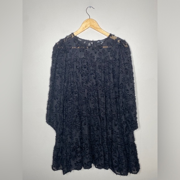 Zara Textured Shift Lace Look Mini Dress - Picture 7 of 13